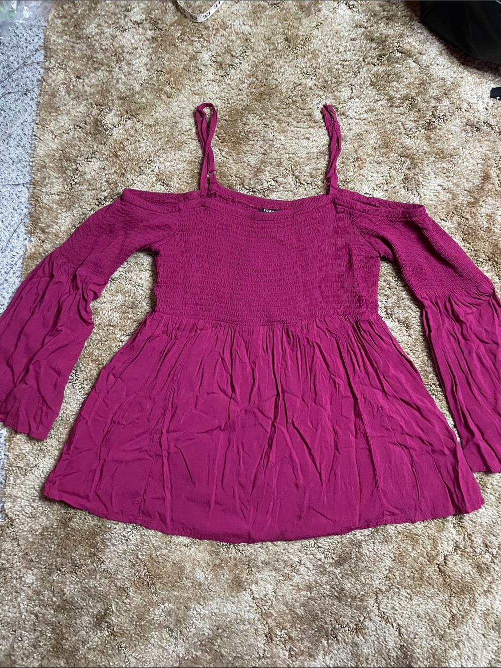 Torrid Womens Pink T-Shirt Long Sleeve Square Neck Size 0